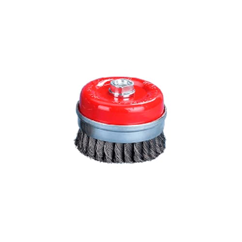 Cup brush twisted knot SS0.5 fi 75 mm x M14 INOX