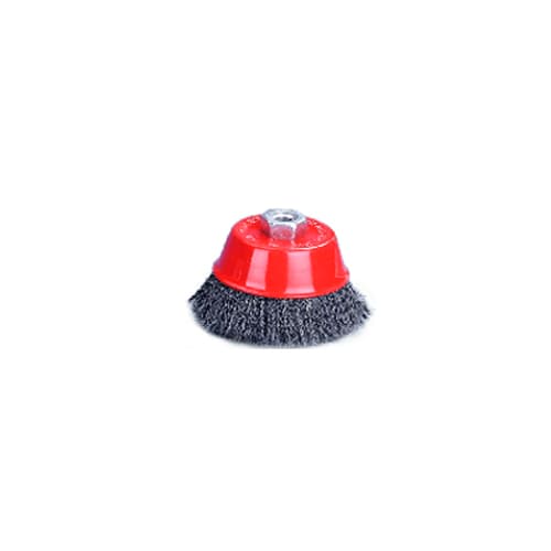 Cup brush crimped wire S0,3 fi 75 mm x M14