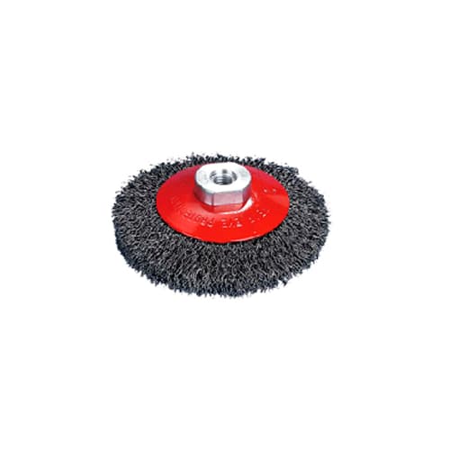 Bevel brush crimped wire S0,3 fi 115 mm x M14