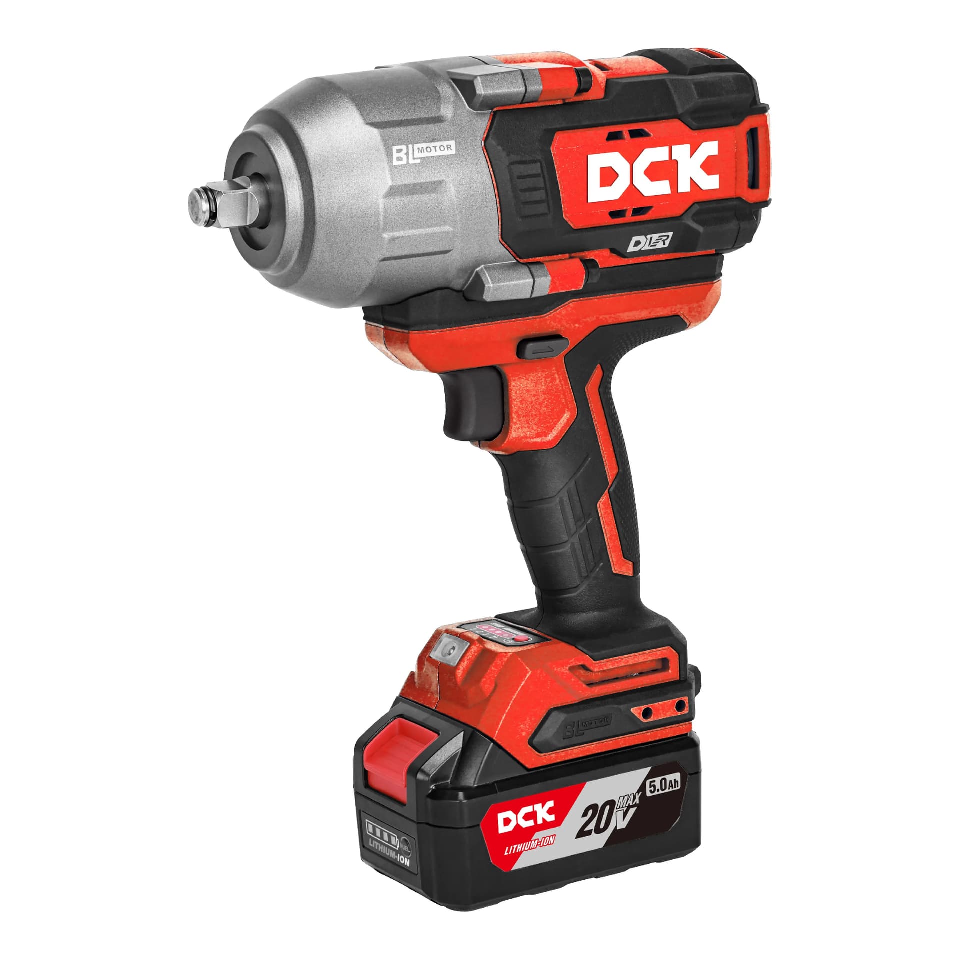 Akulöökmutrikeeraja DCK KDPB1218FK, BL motor, 20V / 1218Nm. 1/2`` (2x5,0Ah aku, laadija)