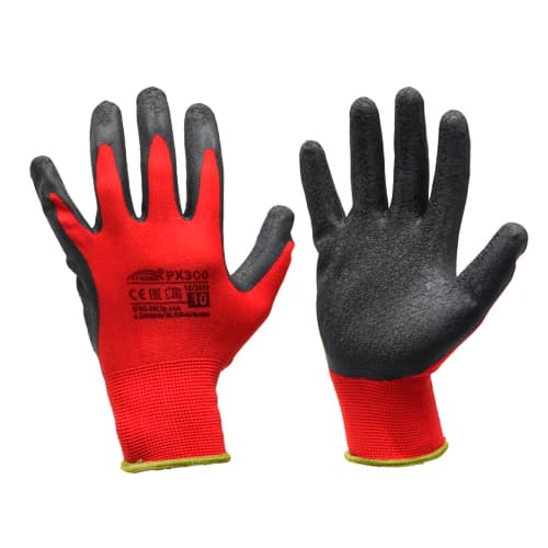 Kindad Latex, MOST PX300, Must/punane, Nr 10